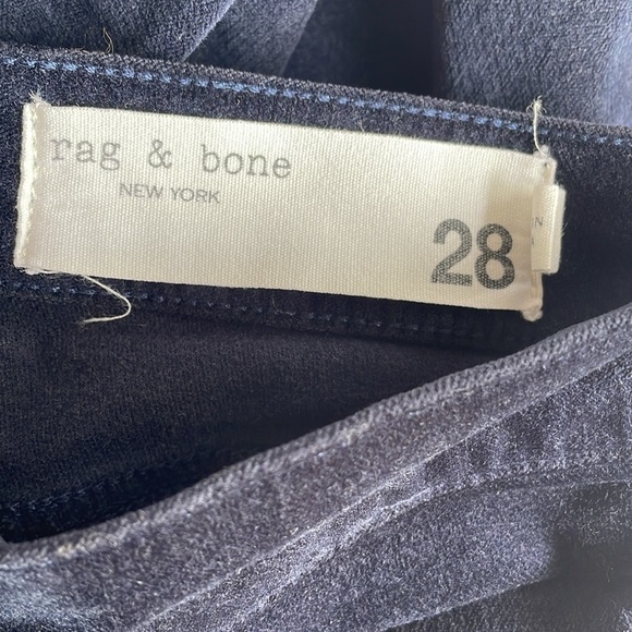 Rag & Bone Navy Straight Leg Cropped Corduroy Pants - Picture 4 of 5